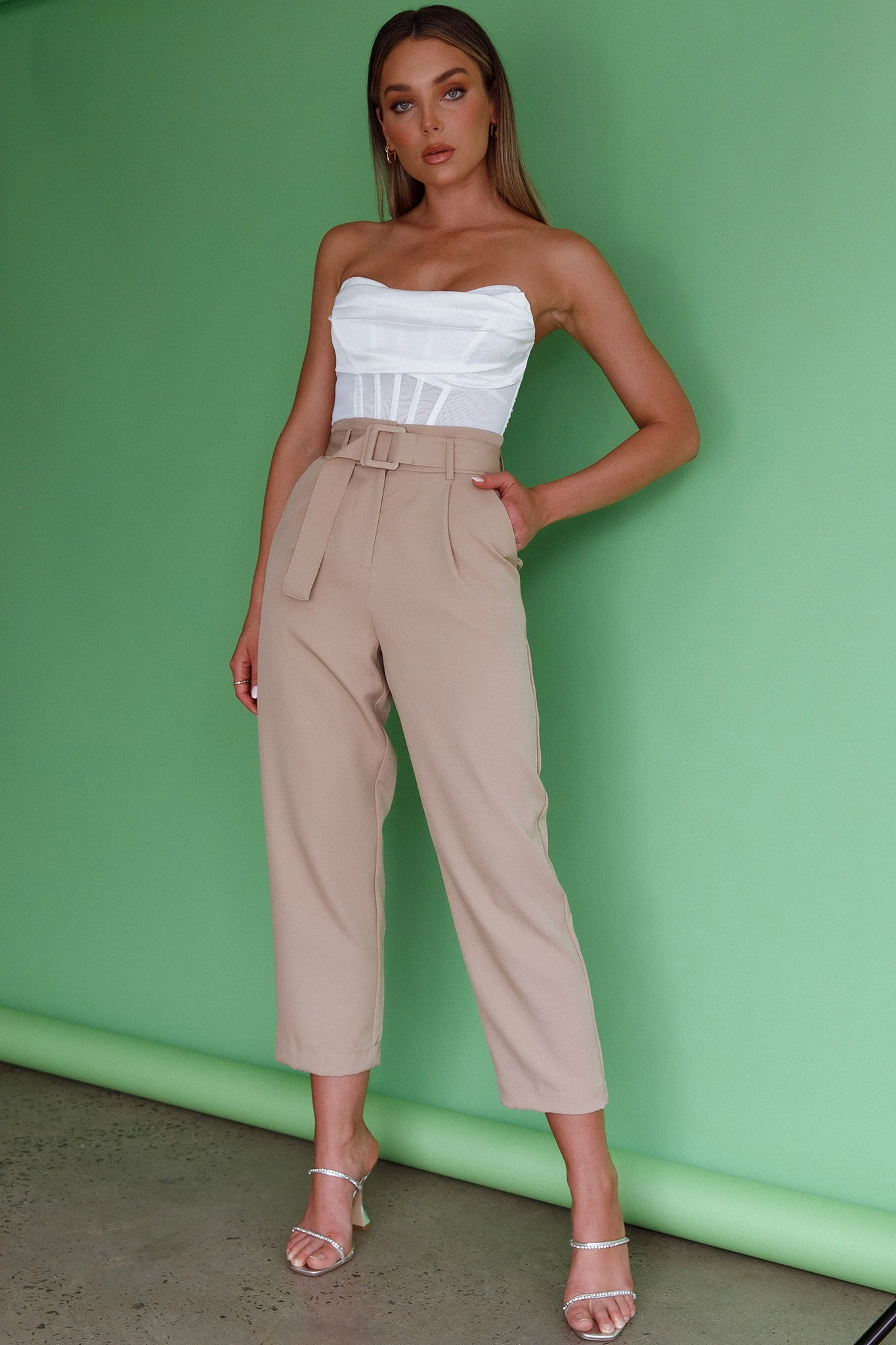 Chance Encounter Straight Leg Pants Latte 9 Chance Encounter Straight Leg Pants Latte - Image 9