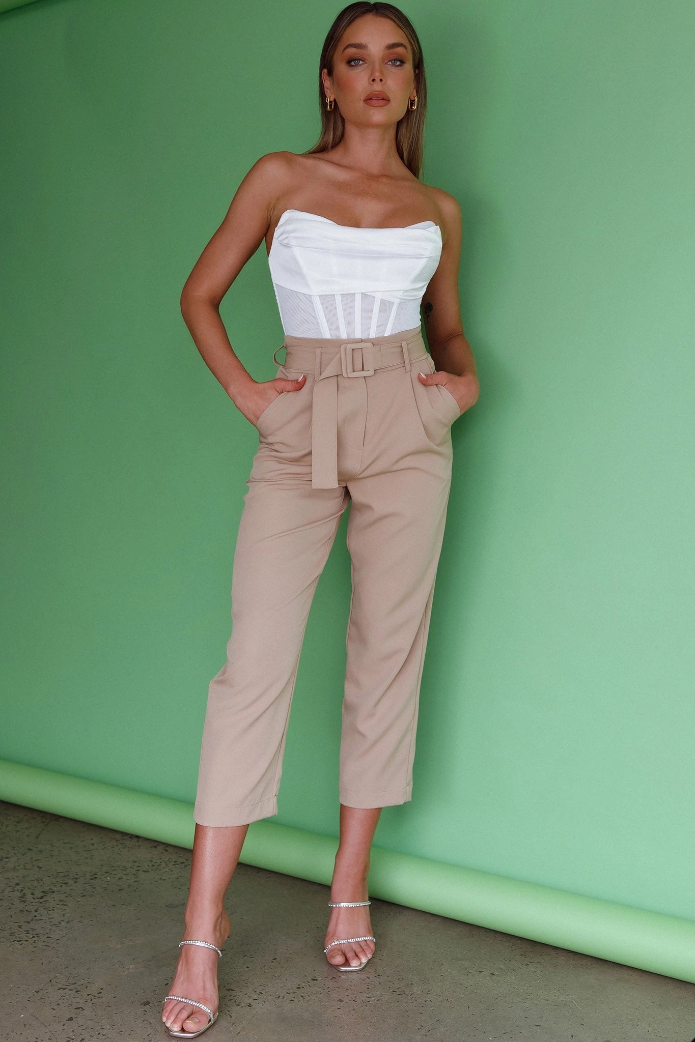 Chance Encounter Straight Leg Pants Latte 10 Chance Encounter Straight Leg Pants Latte - Image 10