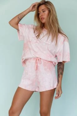 Cruise Control Tie Dye T-Shirt Pink -Bridal Dr. Denim Store SL27678B B 20PINK 2