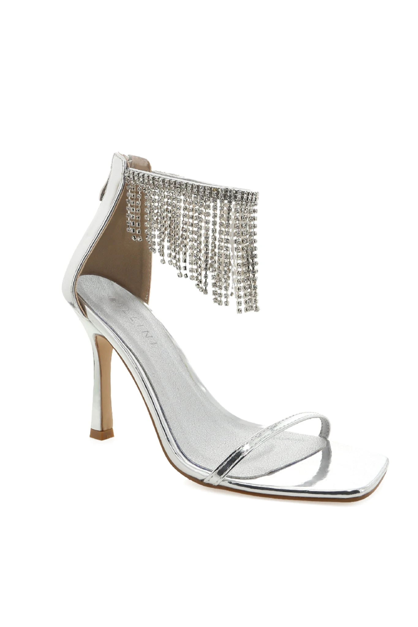 Billini Barlow High Stiletto Heel Diamante Silver 1 Billini Barlow High Stiletto Heel Diamante Silver