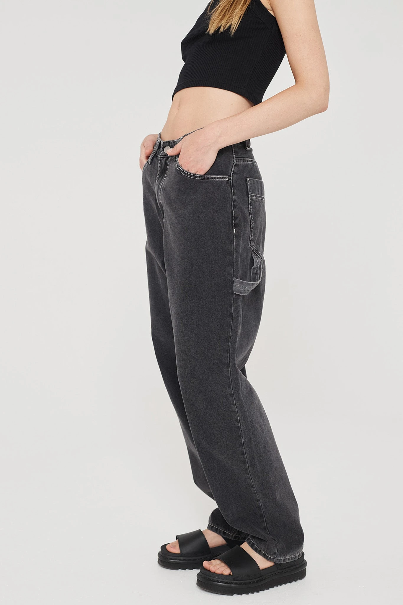 Dr. Denim Dr Denim Faye Worker Concrete Black 8 Dr. Denim Dr Denim Faye Worker Concrete Black - Image 8