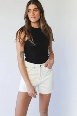 Dr. Denim Dr Denim Nora Shorts Light Ecru -Bridal Dr. Denim Store SLDD005LIGHTECRU 8