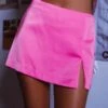 Cleo Satin Mini Skort Pink