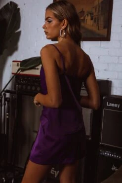 Zylah Satin Shorts Purple -Bridal Dr. Denim Store SLGP3769A 20PURPLE 8