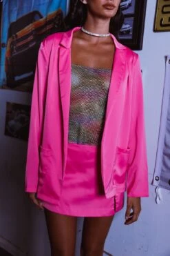 Cleo Satin Mini Skort Pink -Bridal Dr. Denim Store SLGP4170 20PINK 6