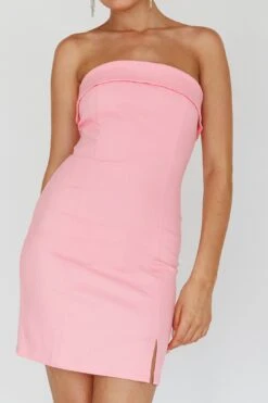 Jordi Foldover Neckline Mini Dress Baby Pink -Bridal Dr. Denim Store SLH13762D 20BABY 20PINK 4