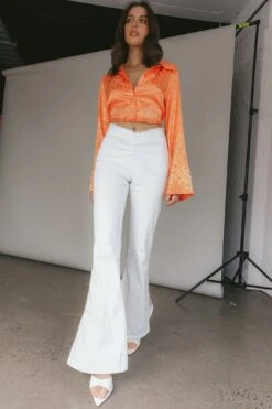 Mahla Flared Pants Ivory -Bridal Dr. Denim Store SLIBP27177 20IVORY 2