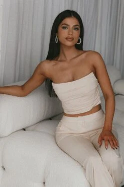 Hepburn High Waist Wide Leg Pants Nude -Bridal Dr. Denim Store SLIMC8092P 20NUDE 6