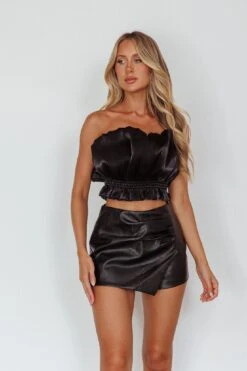 Audra Wrap Look Skort Black -Bridal Dr. Denim Store SLIT3368BLACK 11