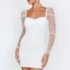 Like Lovers Hail Spot Mini Dress White