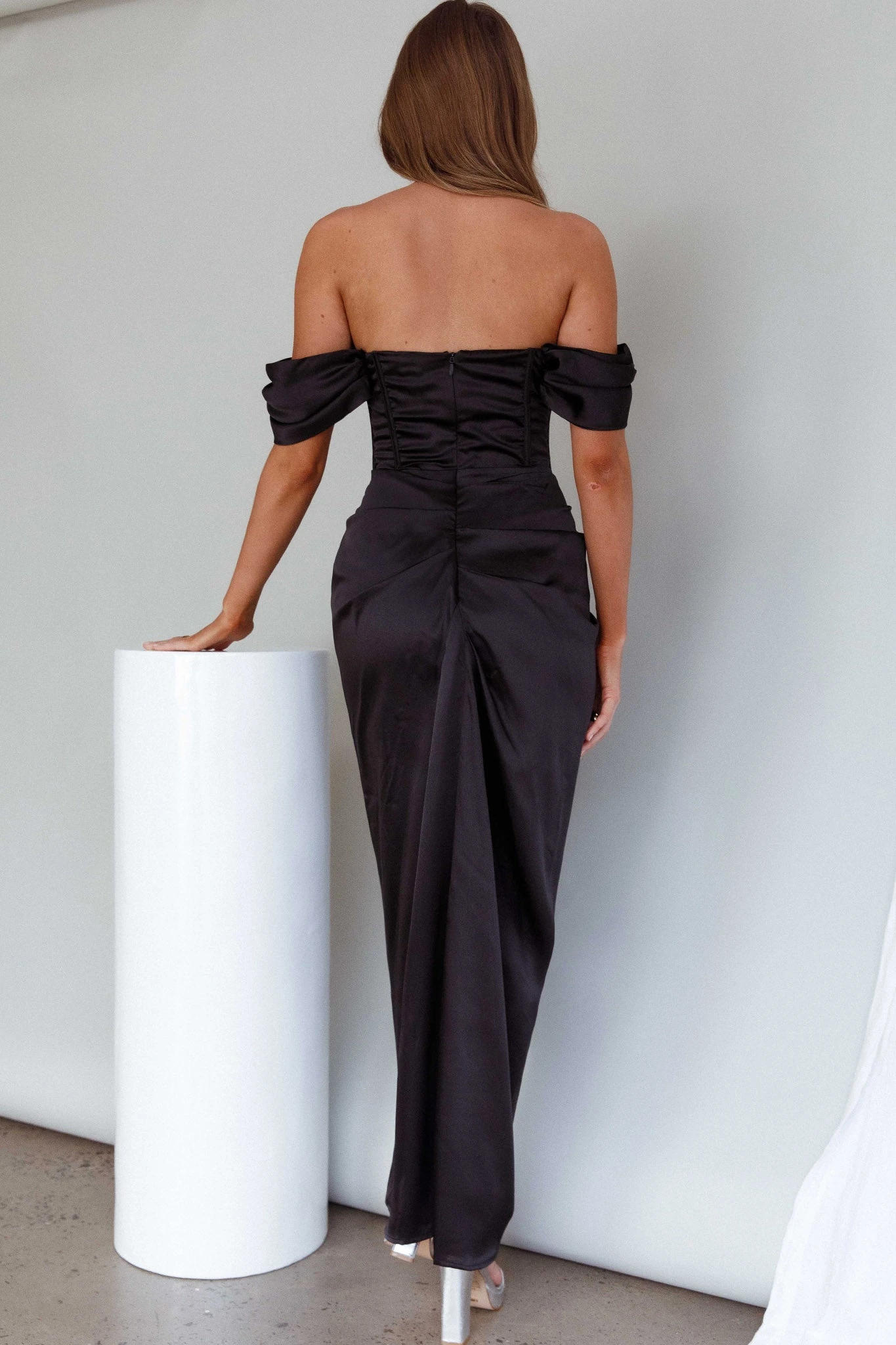 Mariesa Plunging Neckline Dress Black 2 Mariesa Plunging Neckline Dress Black - Image 2