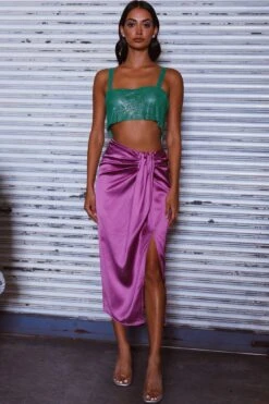 On The Money Gathered Midi Skirt Orchid 10 On The Money Gathered Midi Skirt Orchid -Bridal Dr. Denim Store SLS13046S 20ORCHID 2