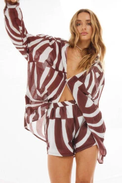 SNDYS Heather Shorts Swirl Brown -Bridal Dr. Denim Store SLSD03 P 20BROWN 5