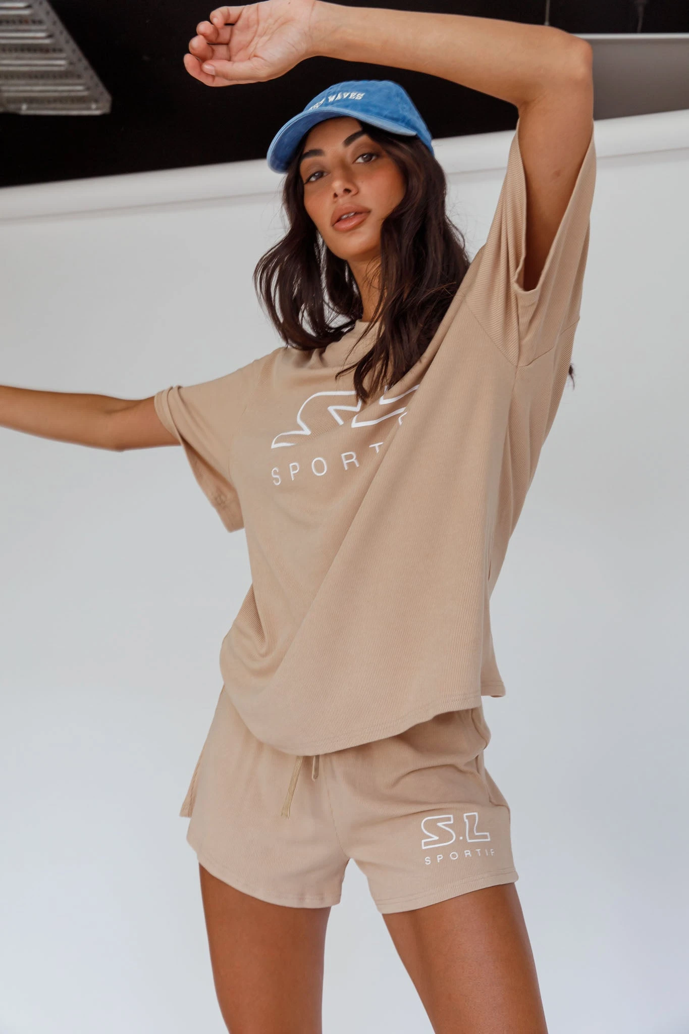 On Track SL Logo Shorts Camel 1 On Track SL Logo Shorts Camel