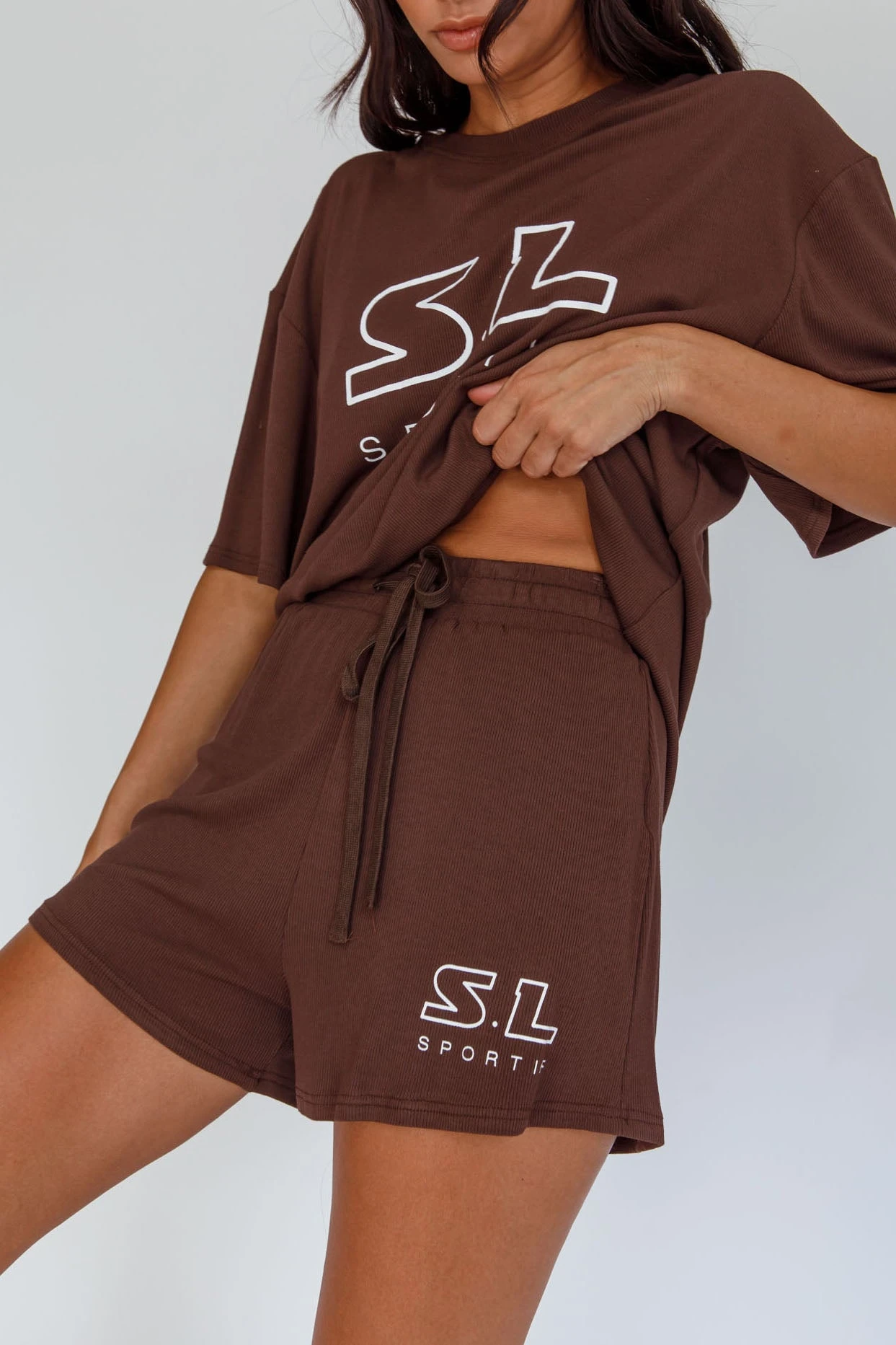 On Track SL Logo Shorts Chocolate 1 On Track SL Logo Shorts Chocolate
