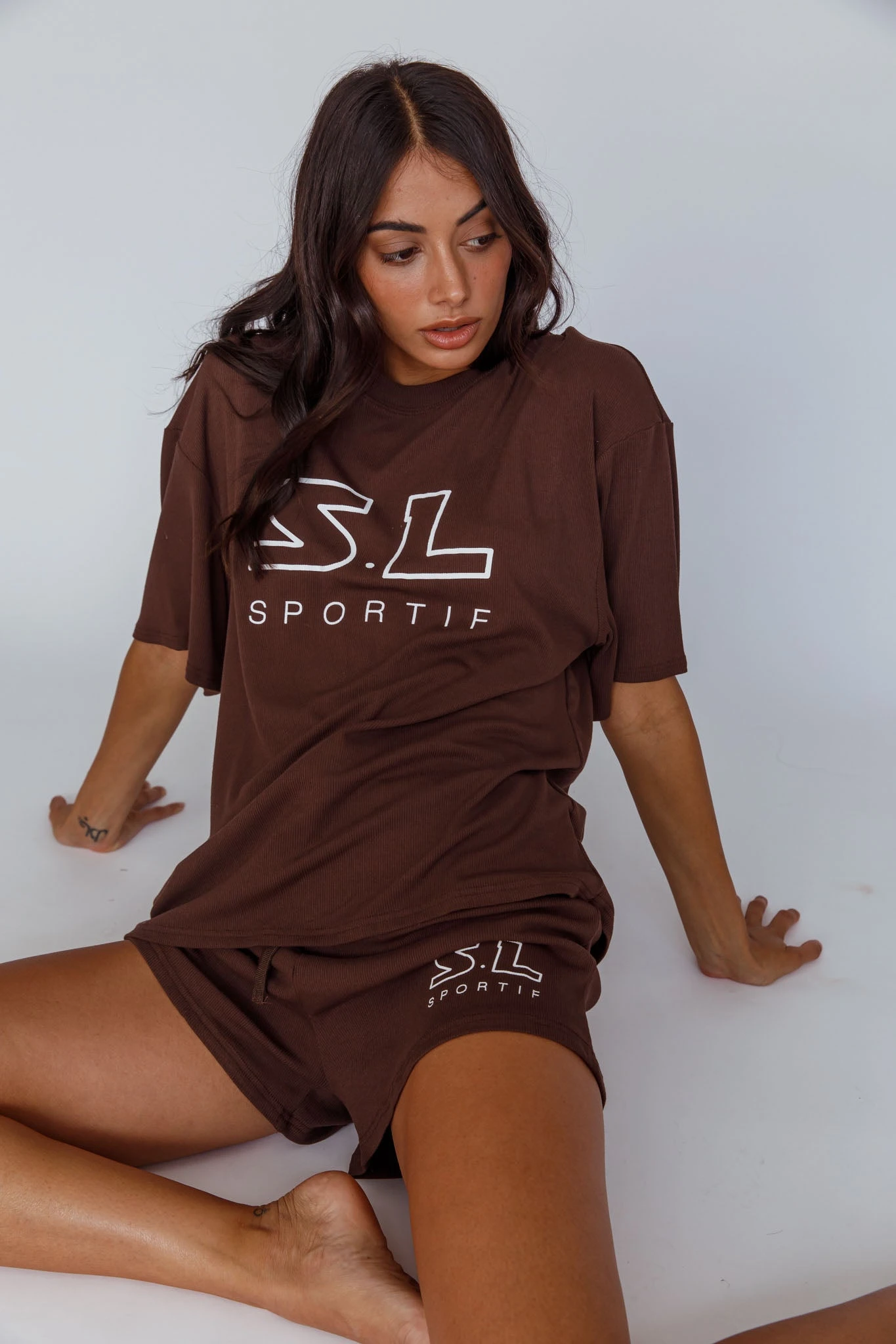 On Track SL Logo Shorts Chocolate 3 On Track SL Logo Shorts Chocolate - Image 3