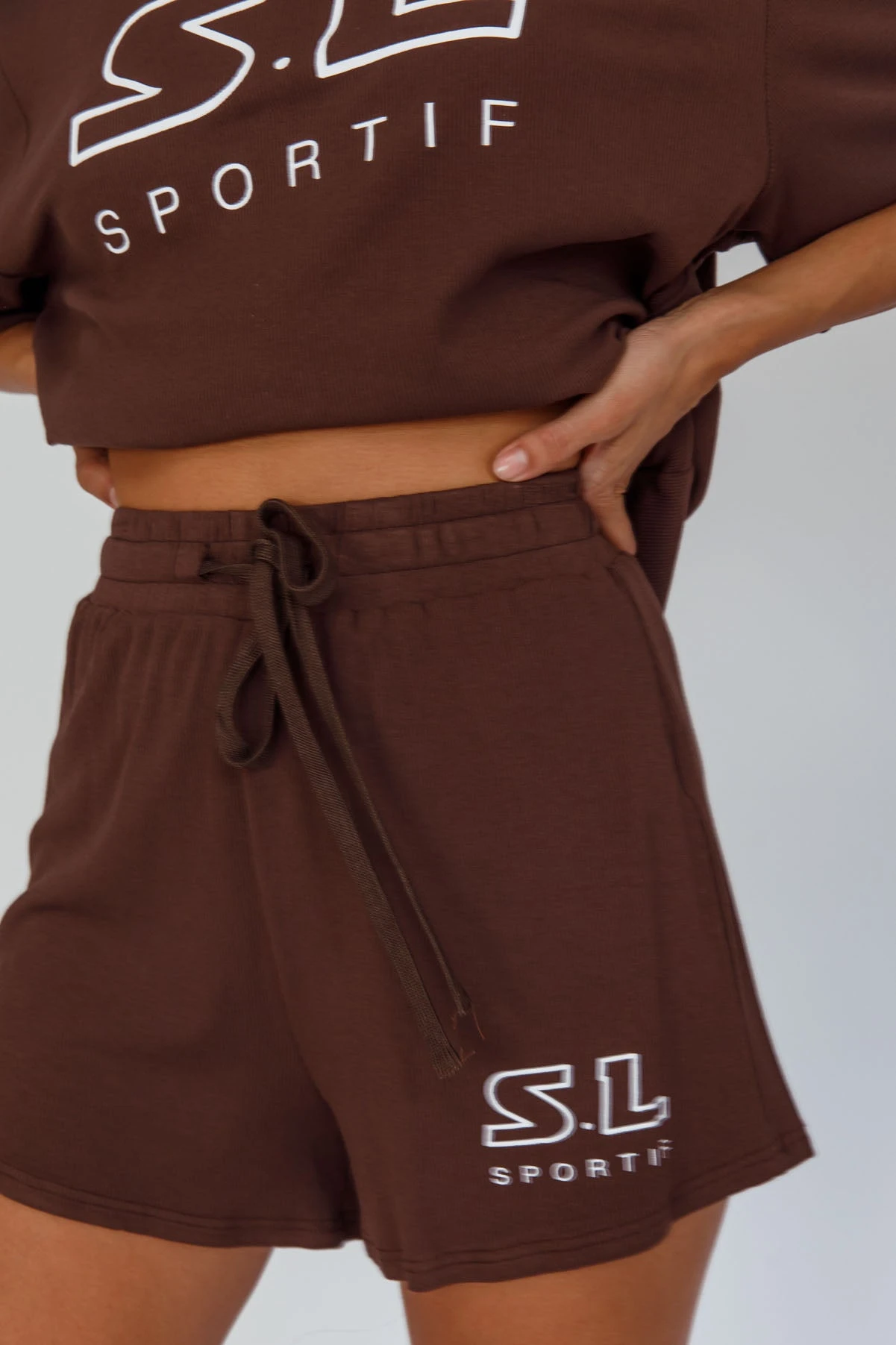 On Track SL Logo Shorts Chocolate 4 On Track SL Logo Shorts Chocolate - Image 4