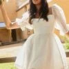 I've Got Sunshine Puff Sleeve Mini Dress White