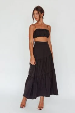 Bondi Waist Tie Maxi Skirt Black 9 Bondi Waist Tie Maxi Skirt Black -Bridal Dr. Denim Store SR0008J S 20BLACK 2