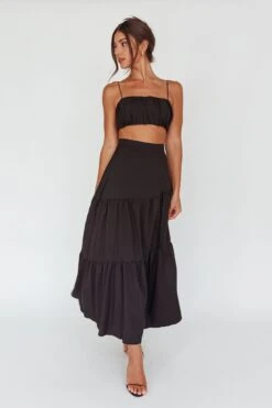 Bondi Waist Tie Maxi Skirt Black 12 Bondi Waist Tie Maxi Skirt Black -Bridal Dr. Denim Store SR0008J S 20BLACK 6