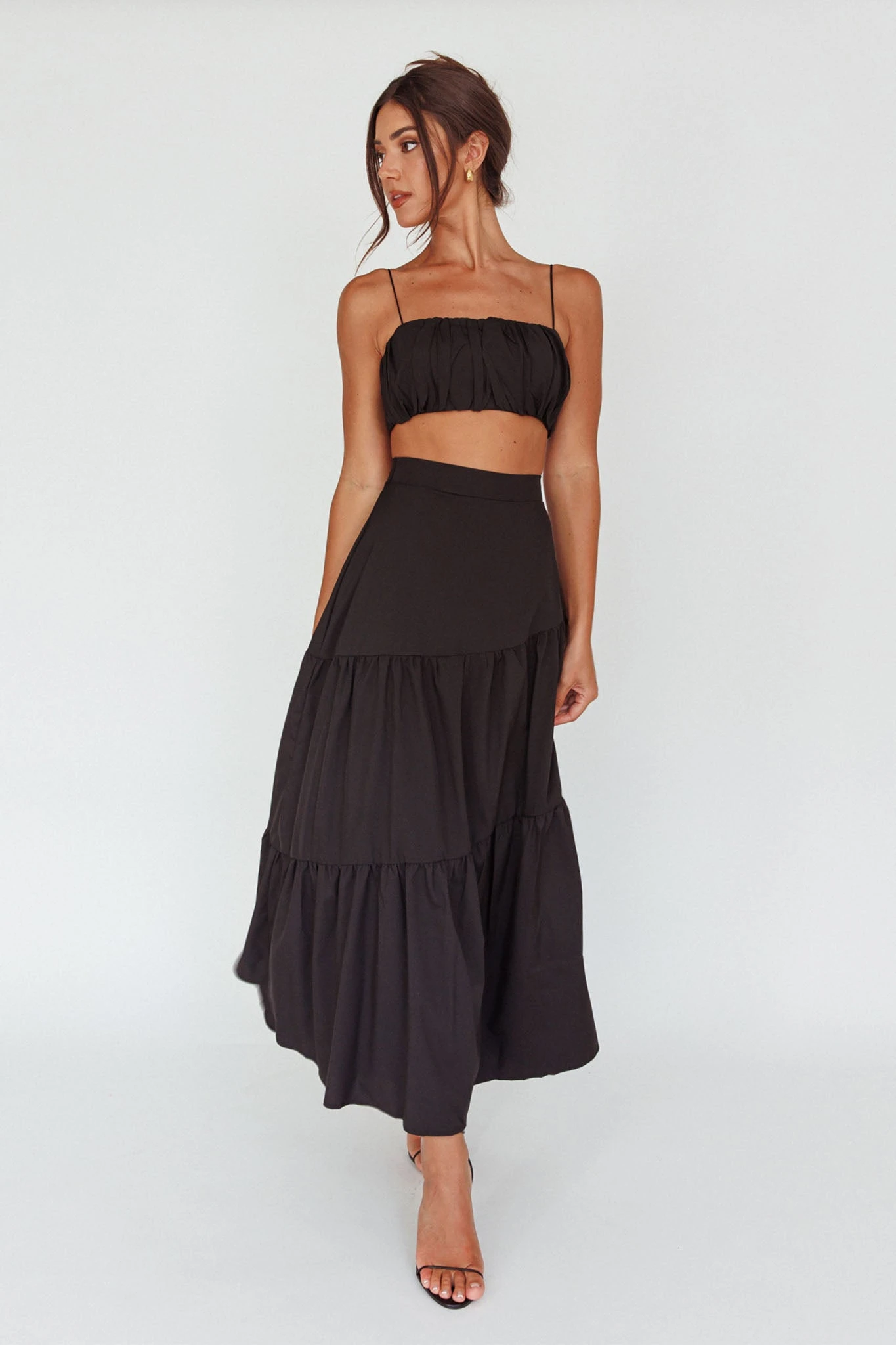 Bondi Waist Tie Maxi Skirt Black 6 Bondi Waist Tie Maxi Skirt Black - Image 6