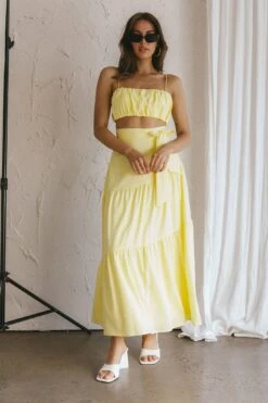 Bondi Waist Tie Maxi Skirt Lemon 15 Bondi Waist Tie Maxi Skirt Lemon -Bridal Dr. Denim Store SR0008J S 20LEMON 8
