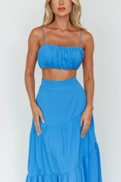 Bondi Waist Tie Maxi Skirt Sapphire -Bridal Dr. Denim Store SR0008J S 20SAPPHIRE 4