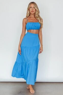 Bondi Waist Tie Maxi Skirt Sapphire -Bridal Dr. Denim Store SR0008J S 20SAPPHIRE 5