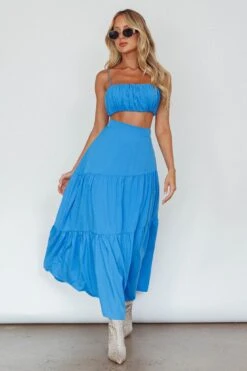 Bondi Waist Tie Maxi Skirt Sapphire -Bridal Dr. Denim Store SR0008J S 20SAPPHIRE 6