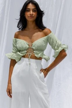 La Romana High Waisted Wide Leg Pants White -Bridal Dr. Denim Store SR0280B 20WHITE 4