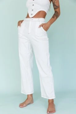 Uptown Wide Leg Pants White 12 Uptown Wide Leg Pants White -Bridal Dr. Denim Store SR0582J01 P 20WHITE 4