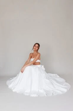 Love Songs Tied Back Maxi Skirt White -Bridal Dr. Denim Store SR0795J S 20WHITE 5