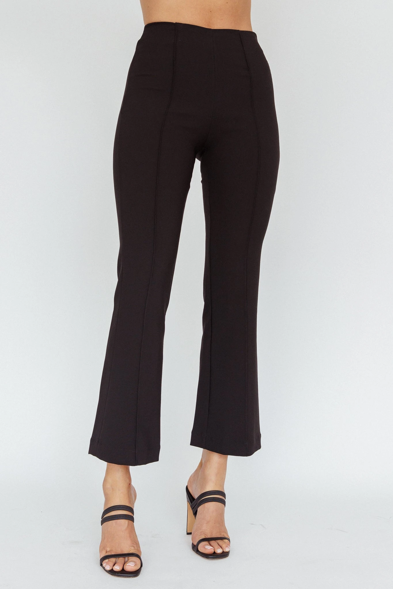 Sabria Mid-Rise Flare Pants Black 4 Sabria Mid-Rise Flare Pants Black - Image 4