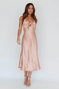 Perfect Day Satin Midi Dress Blush -Bridal Dr. Denim Store ST1957BBLUSH 7