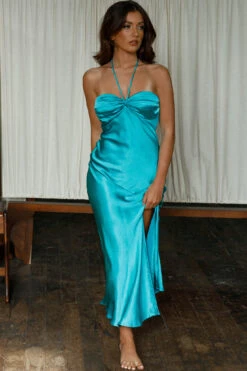 Kindred Spirit Strapless Gathered Bust Midi Dress Teal -Bridal Dr. Denim Store ST3273D 20TEAL 4