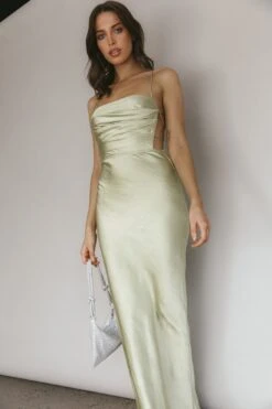 Heaven On Earth Lace-Up Back Maxi Dress Kiwi -Bridal Dr. Denim Store ST3352D01 20KIWI 4