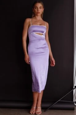 Laia Cut-Out Bodice Midi Dress Lilac -Bridal Dr. Denim Store ST3712D 20LILAC 2