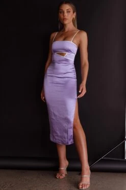 Laia Cut-Out Bodice Midi Dress Lilac -Bridal Dr. Denim Store ST3712D 20LILAC 7