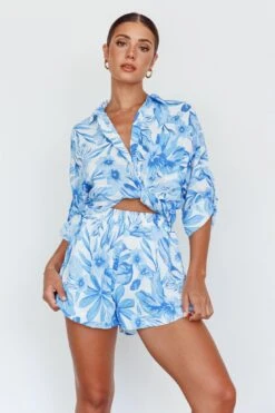 Home Stretch Shorts Tropical Blue 12 Home Stretch Shorts Tropical Blue -Bridal Dr. Denim Store ST3878D B 20BLUE 5