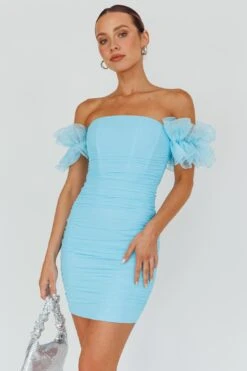Star Dust Off-Shoulder Frill Sleeve Mini Dress Baby Blue 10 Star Dust Off-Shoulder Frill Sleeve Mini Dress Baby Blue -Bridal Dr. Denim Store ST3930H 20BABY 20BLUE 5