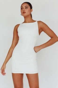 Chella Sleeveless Mini Dress White -Bridal Dr. Denim Store ST3984D 20WHITE 5