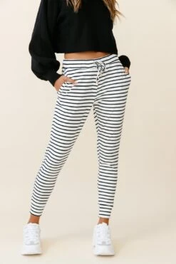 Jameson Pocket Jogger Pants Striped Black 11 Jameson Pocket Jogger Pants Striped Black -Bridal Dr. Denim Store ZDF001 BLACK STRIPE 4