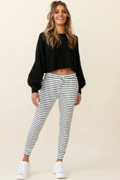 Jameson Pocket Jogger Pants Striped Black 14 Jameson Pocket Jogger Pants Striped Black -Bridal Dr. Denim Store ZDF001 BLACK STRIPE 7