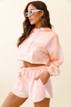 September Sun Drawstring Waist Shorts Pink -Bridal Dr. Denim Store ZES013 PINK 4