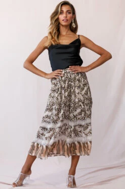 Gemini Accordion Pleat Wide Leg Pants Brown Leopard -Bridal Dr. Denim Store photo 1806 27038b02 brown leopard