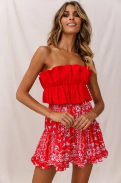 Alexi Mini Skirt Red 12 Alexi Mini Skirt Red -Bridal Dr. Denim Store photo 662 26835b red 25292b11 s red