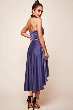 Mia Strapless A-Line Midi Dress Midnight Blue -Bridal Dr. Denim Store st1191b midnight blue 7864 2