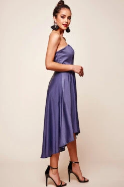 Mia Strapless A-Line Midi Dress Midnight Blue -Bridal Dr. Denim Store st1191b midnight blue 7870 2