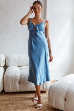 Perfect Day Satin Midi Dress Teal -Bridal Dr. Denim Store st1957b01 teal 7